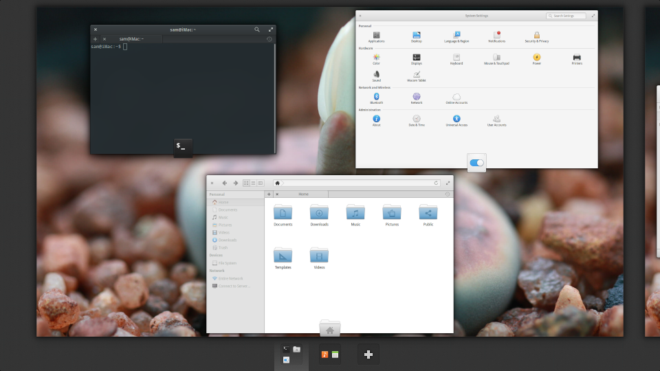 elementary OS workspaces